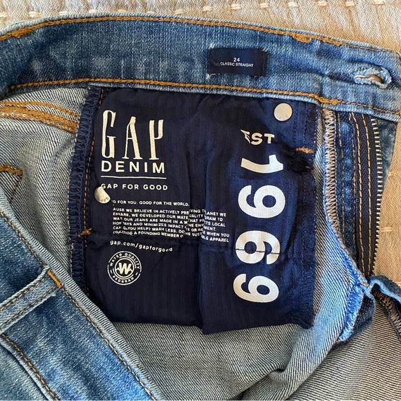 GAP 2 Pair GAP DENIM 1969 Straight Leg Jeans Size 24 - Picture 8 of 10